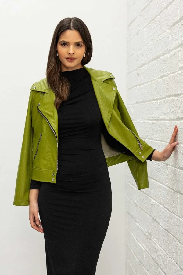 Lime Green Leather Jacket