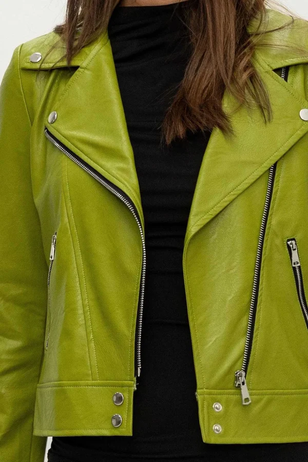 Lime Green Leather Jacket
