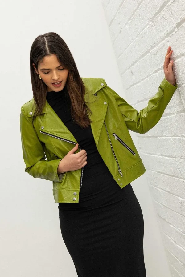 Lime Green Leather Jacket