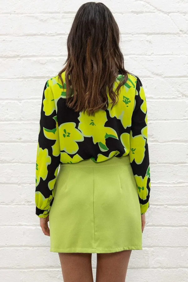 Lime Green Mini Skirt