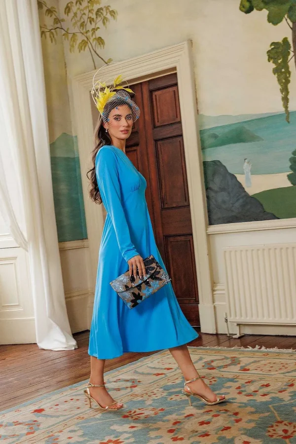 Lisa Blue Midi Dress