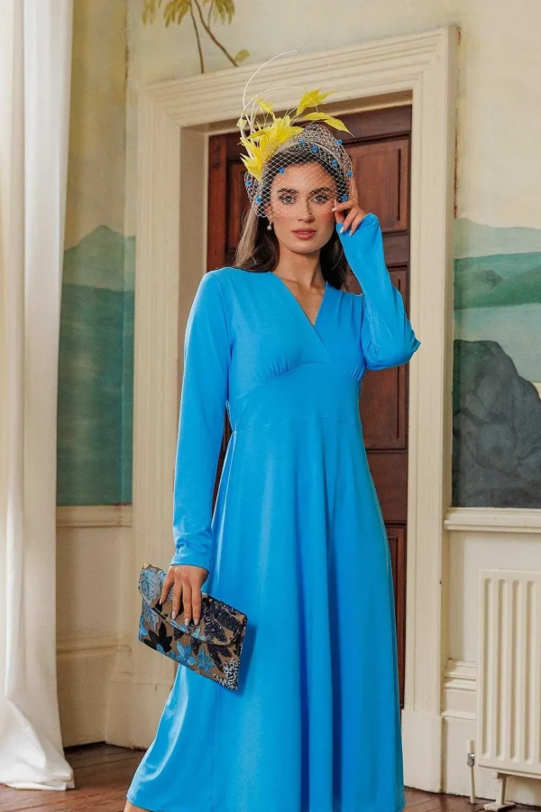 Lisa Blue Midi Dress
