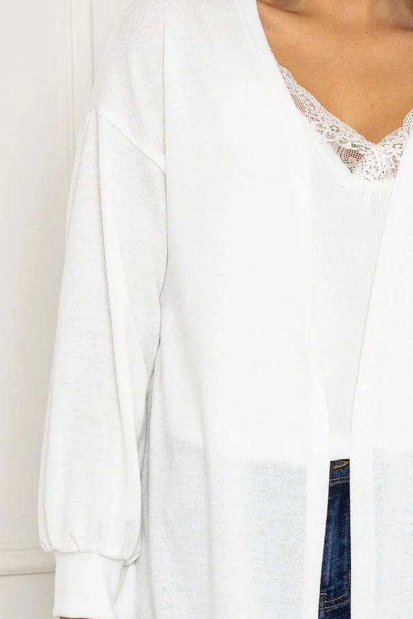 Long Cardgian In White