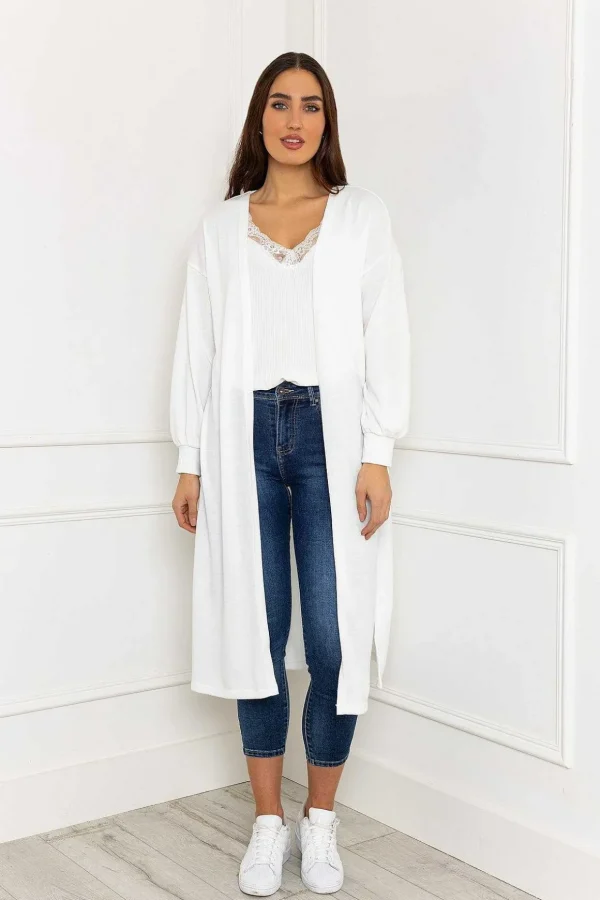 Long Cardgian In White