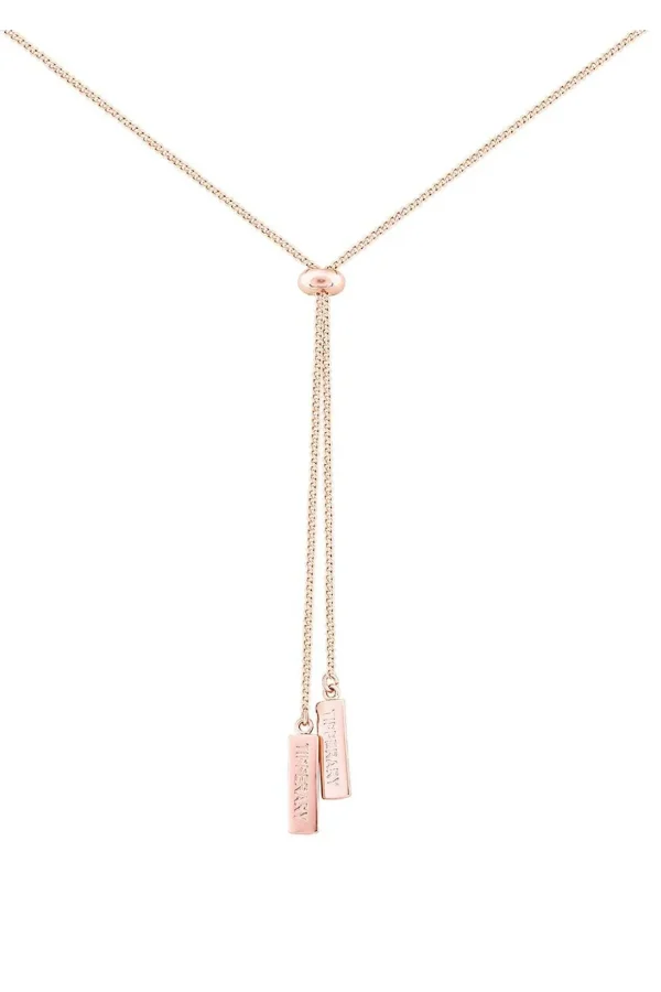 Long Feather Pendant With Clear Stones