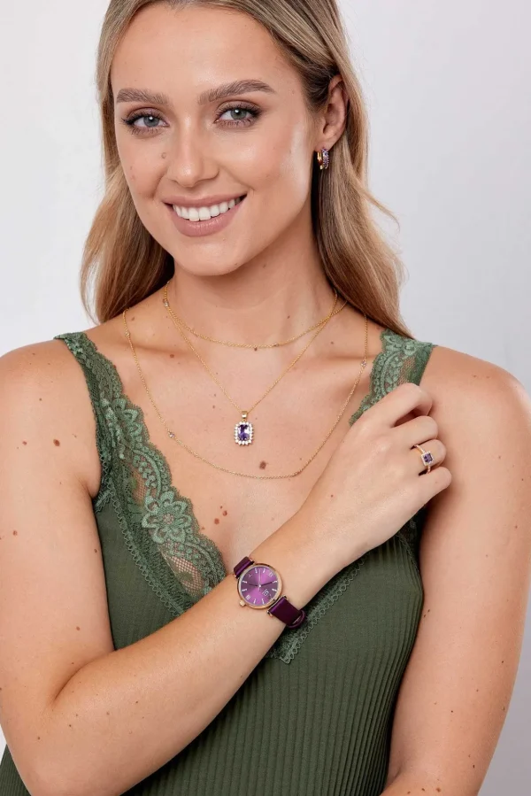 Long Fine Amethyst Chain