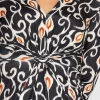 Louisa Midi Dress In Black Print