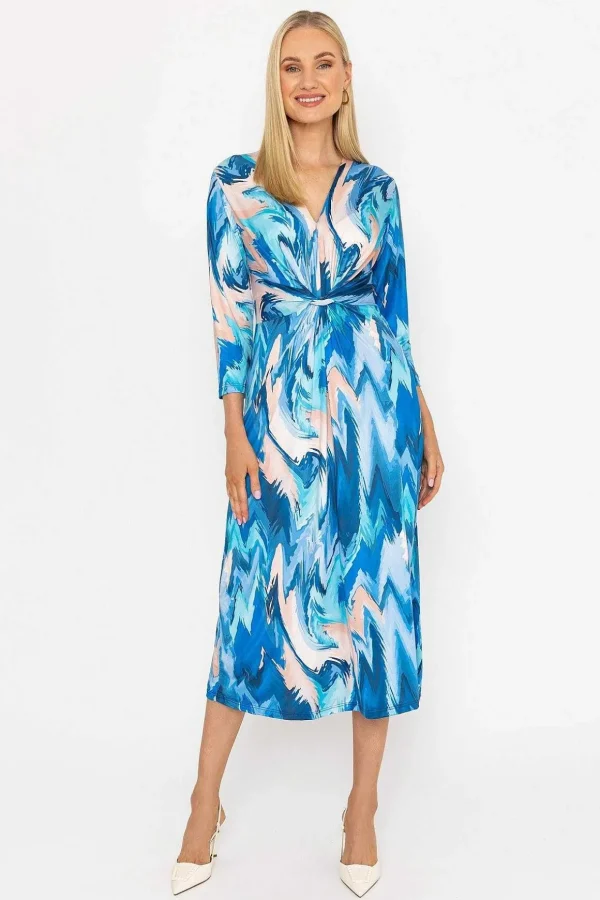 Louisa Midi Dress In Blue