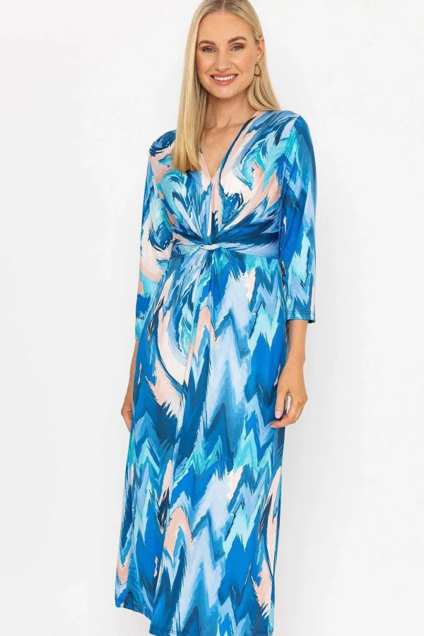 Louisa Midi Dress In Blue