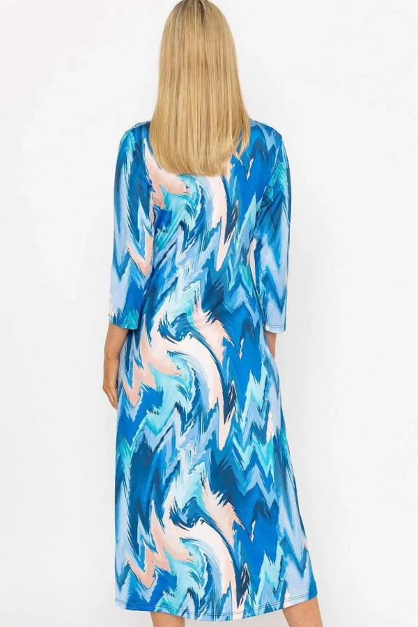 Louisa Midi Dress In Blue