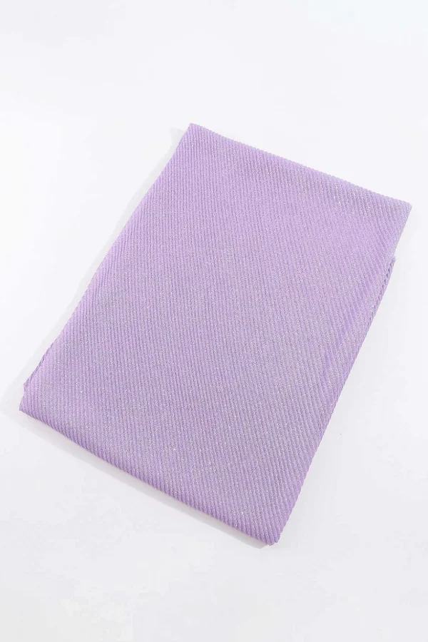 Lurex Pleated Occasion Scarf In Lilac