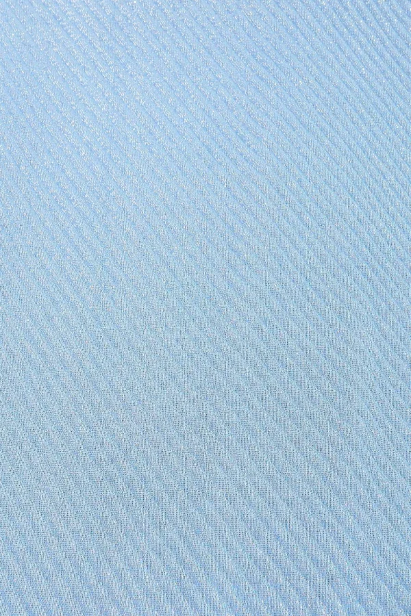 Lurex Pleated Occasion Scarf In Blue