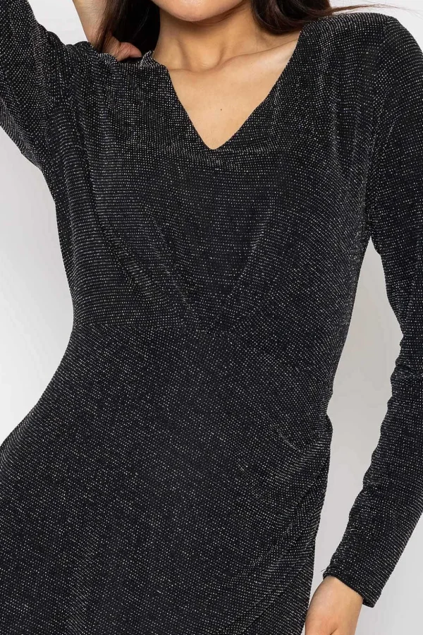 Lurex Taylor Dress In Black