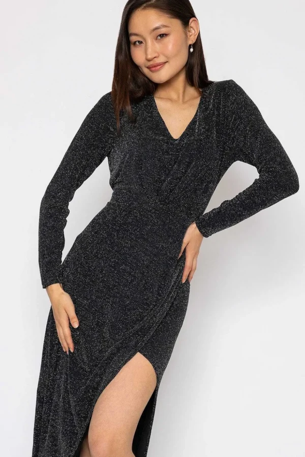 Lurex Taylor Dress In Black
