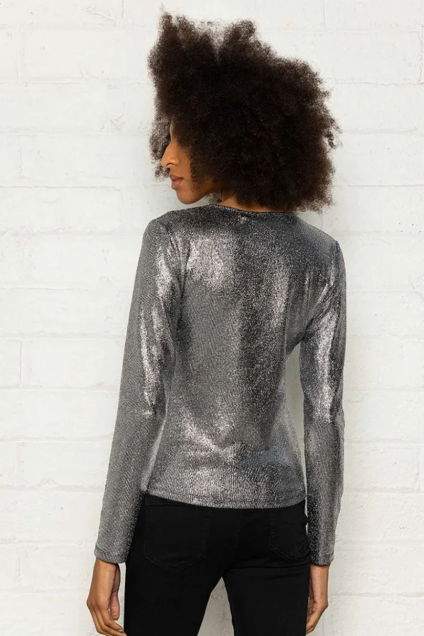 Luxx Top In Silver