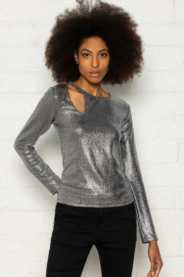 Luxx Top In Silver