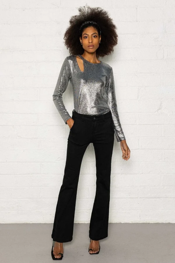Luxx Top In Silver