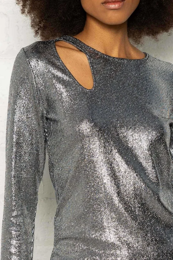 Luxx Top In Silver