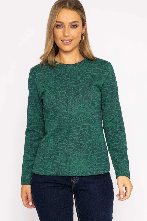 Marble Crew Neck In Green