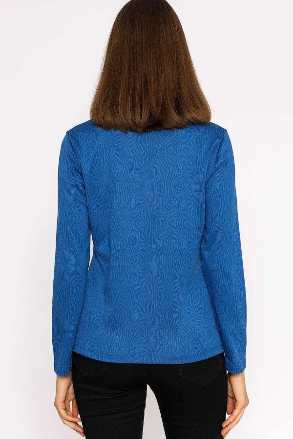 Marble Crew Neck Sweatshirts In Blue