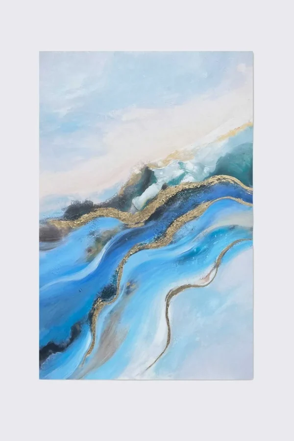 Marble Wave Abstract Canvas Wall Art