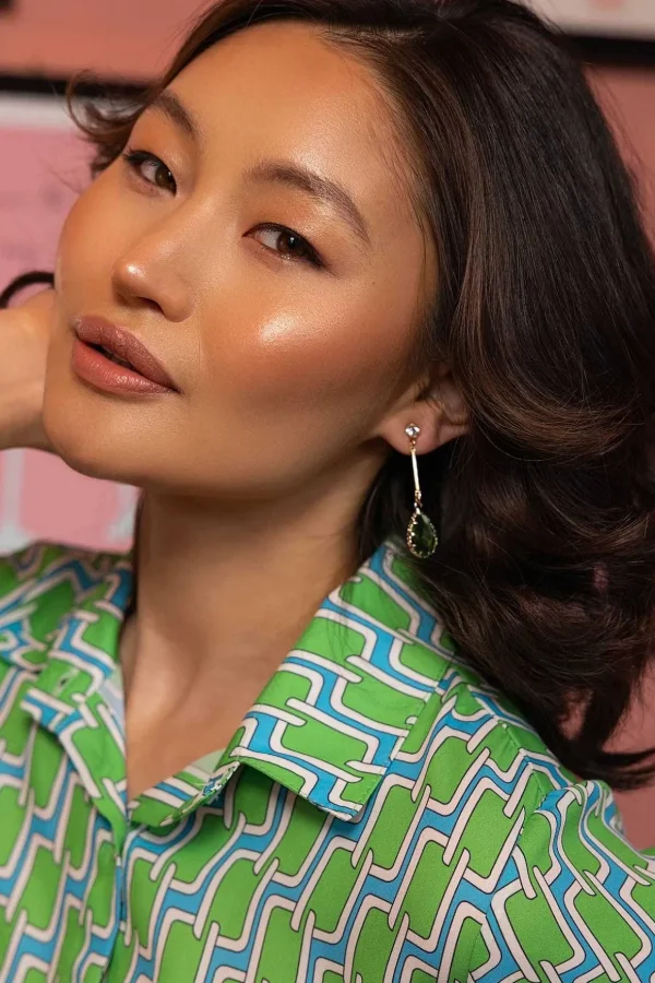 Maria Mini Dress In Green Print