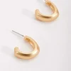 Matte Structured Hoop Earrings