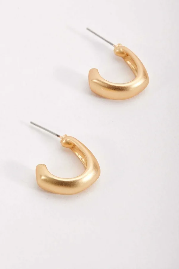 Matte Structured Hoop Earrings