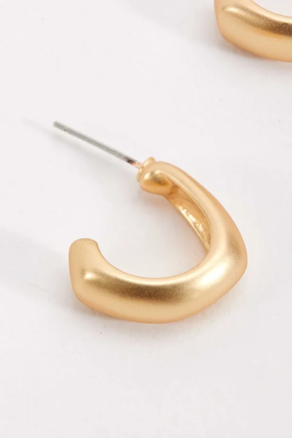 Matte Structured Hoop Earrings