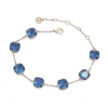 Maureen Ohara Blue Cushion Stone Rose Gold Bracelet