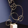 Medium Abstract Gold Marble Decor