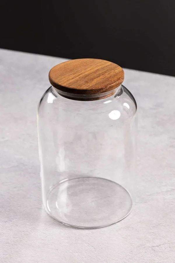 Medium Glass Lidded Storage Jar
