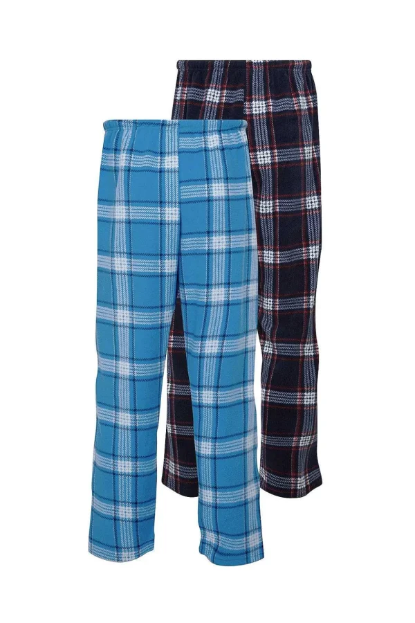 Mens 2 Pack Fleece Pyjama Pants