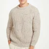 Men'S Crew Neck Raglan Sweater In Beige