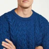 Men'S Crew Neck Sweater In Blue