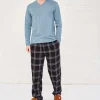 Mens Luxury Loungewear Set In Aqua