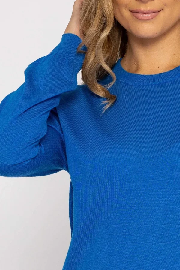 Merino Blend Crew In Blue