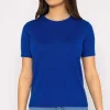 Merino Short Sleeve Crew In Cobalt