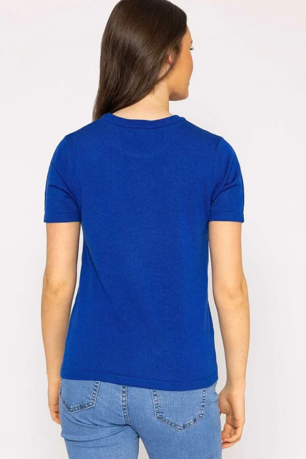 Merino Short Sleeve Crew In Cobalt