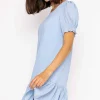Mini Shift Dress In Blue