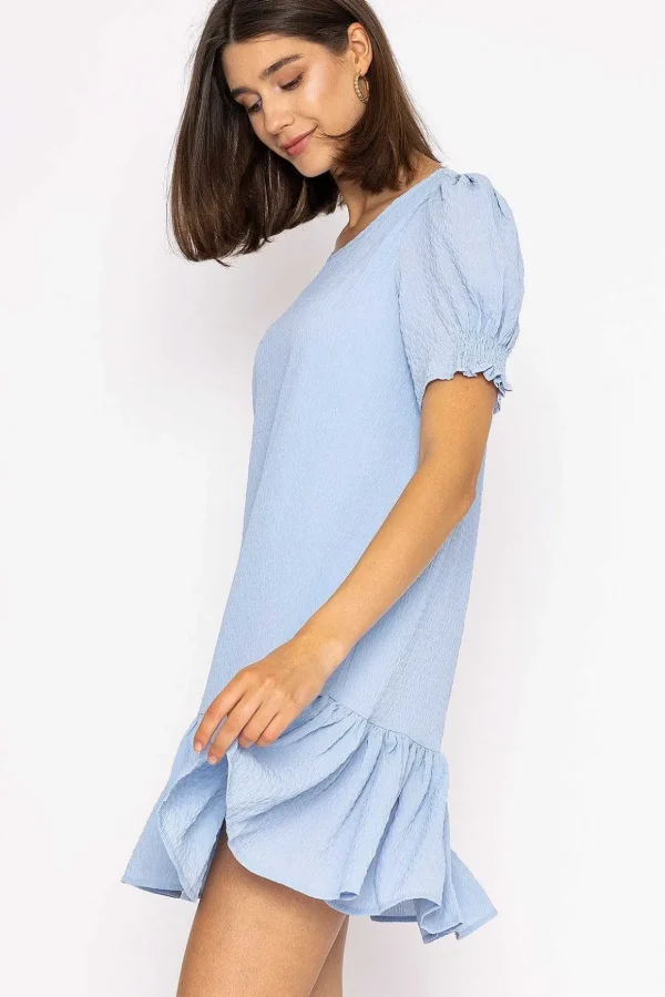 Mini Shift Dress In Blue