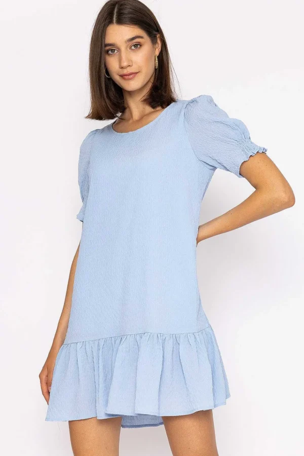Mini Shift Dress In Blue