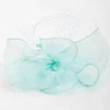 Mint Hairband Fascinator With Net & Feathers