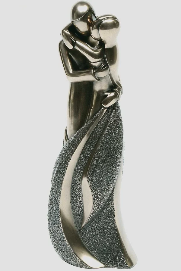 Modern Bronze Love Sculpture
