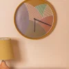 Modern Ceramic Mustard Wall Clock