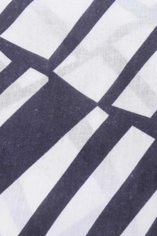 Mono Print Scarf In Black