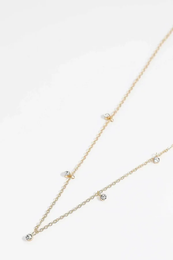 Multi Stone Necklace In Gold