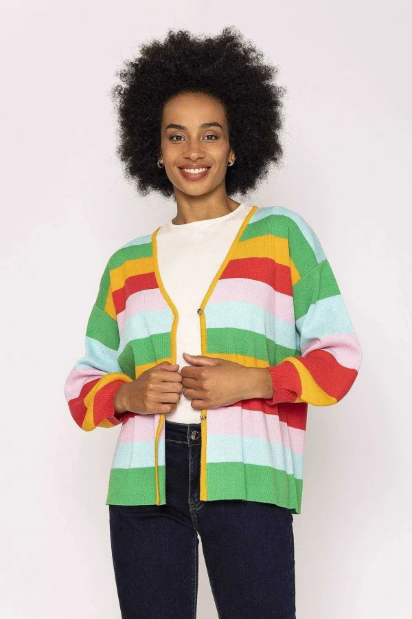 Multi Stripe Cardigan