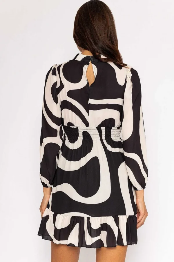Nadia Mini Dress In Black Print