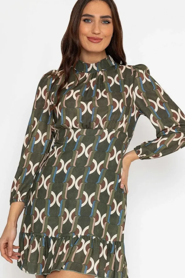 Nadia Mini Dress In Khaki